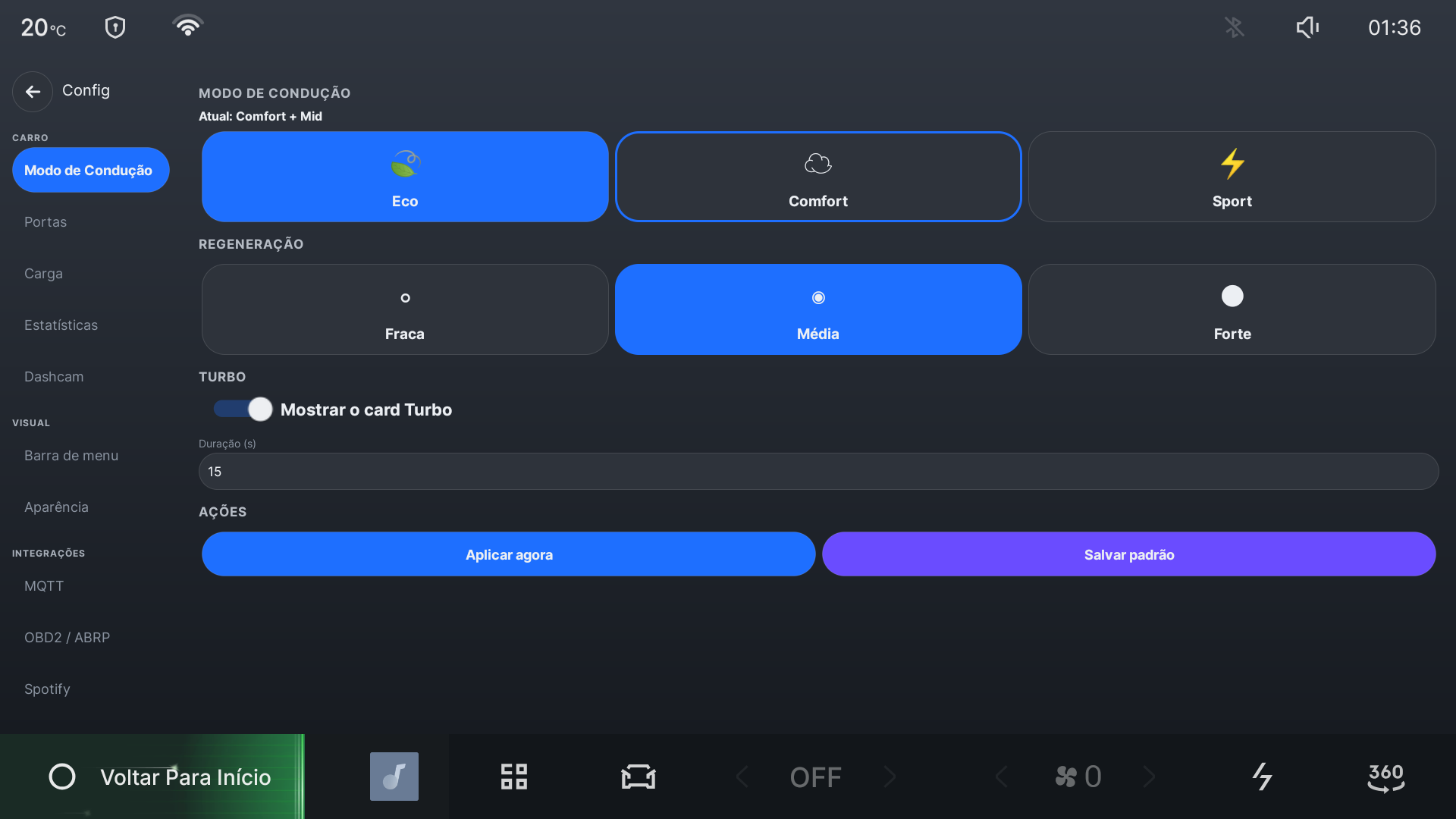 Drive Assist Telemetry & Settings View